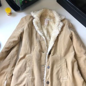 Tan faux fur coat